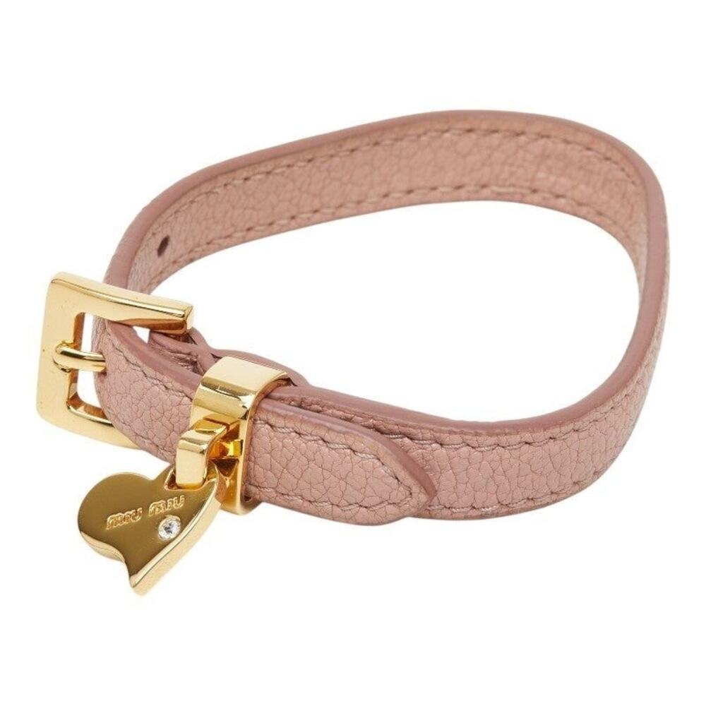 Miu Miu Heart Charm Bracelet Pink